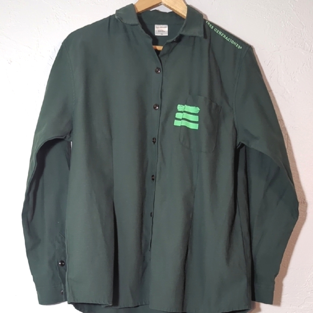 Limited Edition Tres Generaciones Tequila Men's Green Button Up Party Shirt